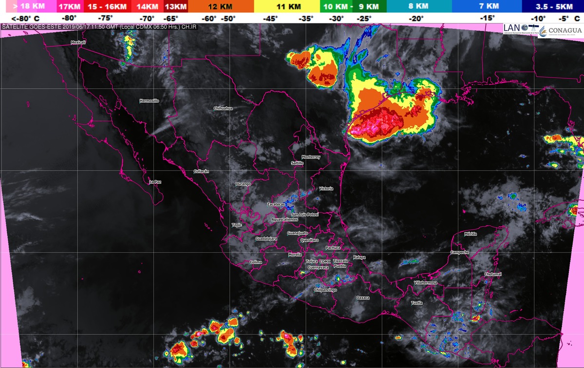 Hoy se pronostican rachas de viento mayores a 60 km/h para Sonora y con posibles tolvaneras para Coahuila, Nuevo León y Tamaulipas