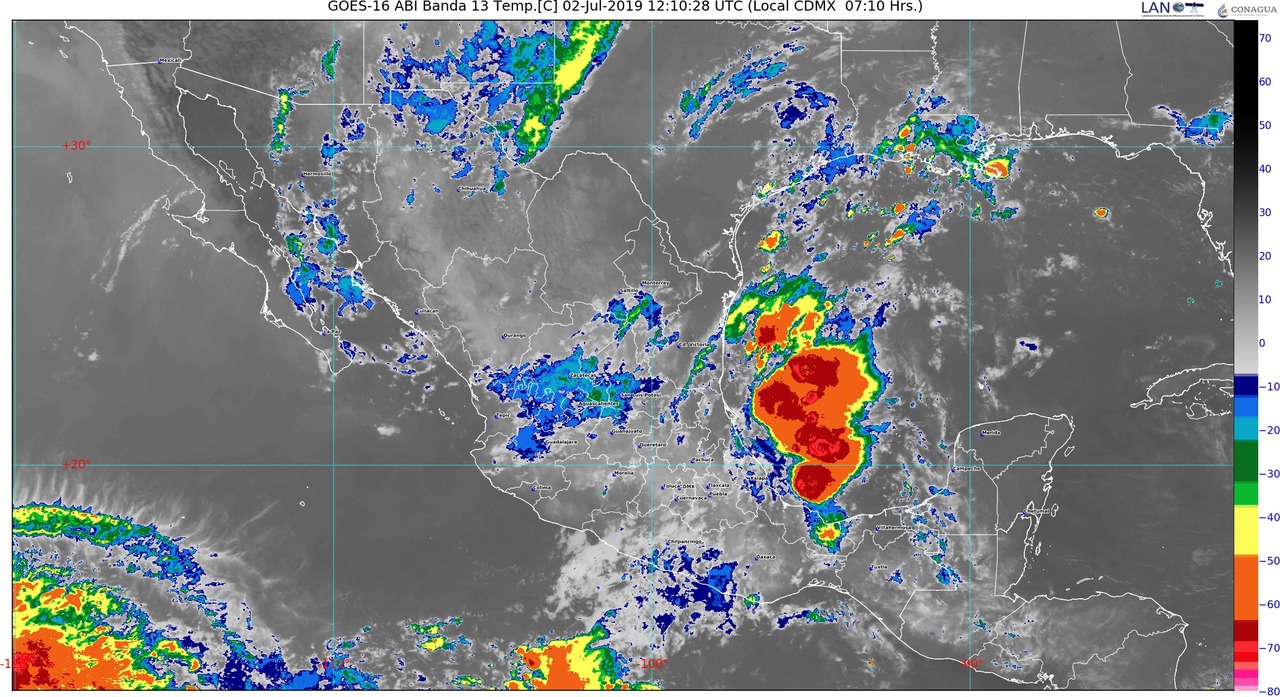 Lluvias muy fuertes se pronostican hoy para Sonora, Chihuahua, Estado de México, Hidalgo, Puebla y Oaxaca
