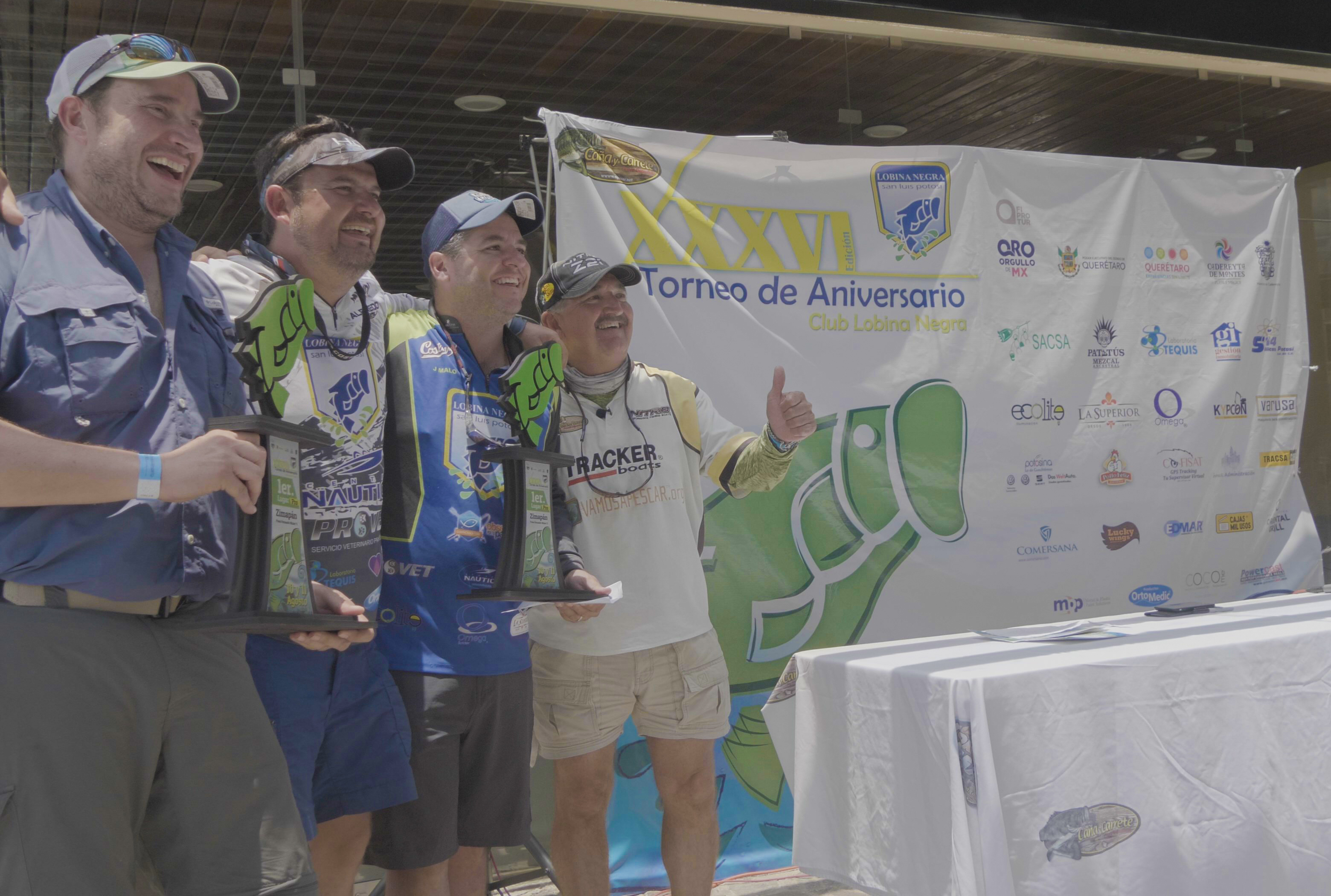 Luis Nava y Juan Malo, con cuota de 10.850 Kg, grandes triunfadores del 36° torneo del club Lobina Negra SLP