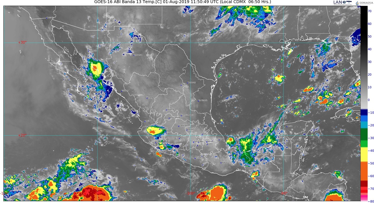 Se pronostican lluvias muy fuertes para Michoacán, Veracruz, Oaxaca, Chiapas, Tabasco y Campeche
