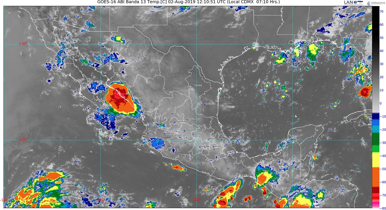 Para las próximas horas se pronostican lluvias muy fuertes en Chiapas y Campeche