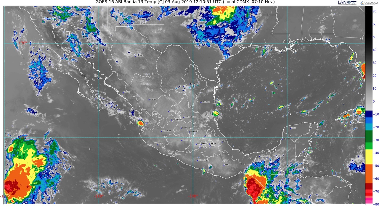 Pronostican lluvias muy fuertes para Guerrero, Oaxaca y Chiapas