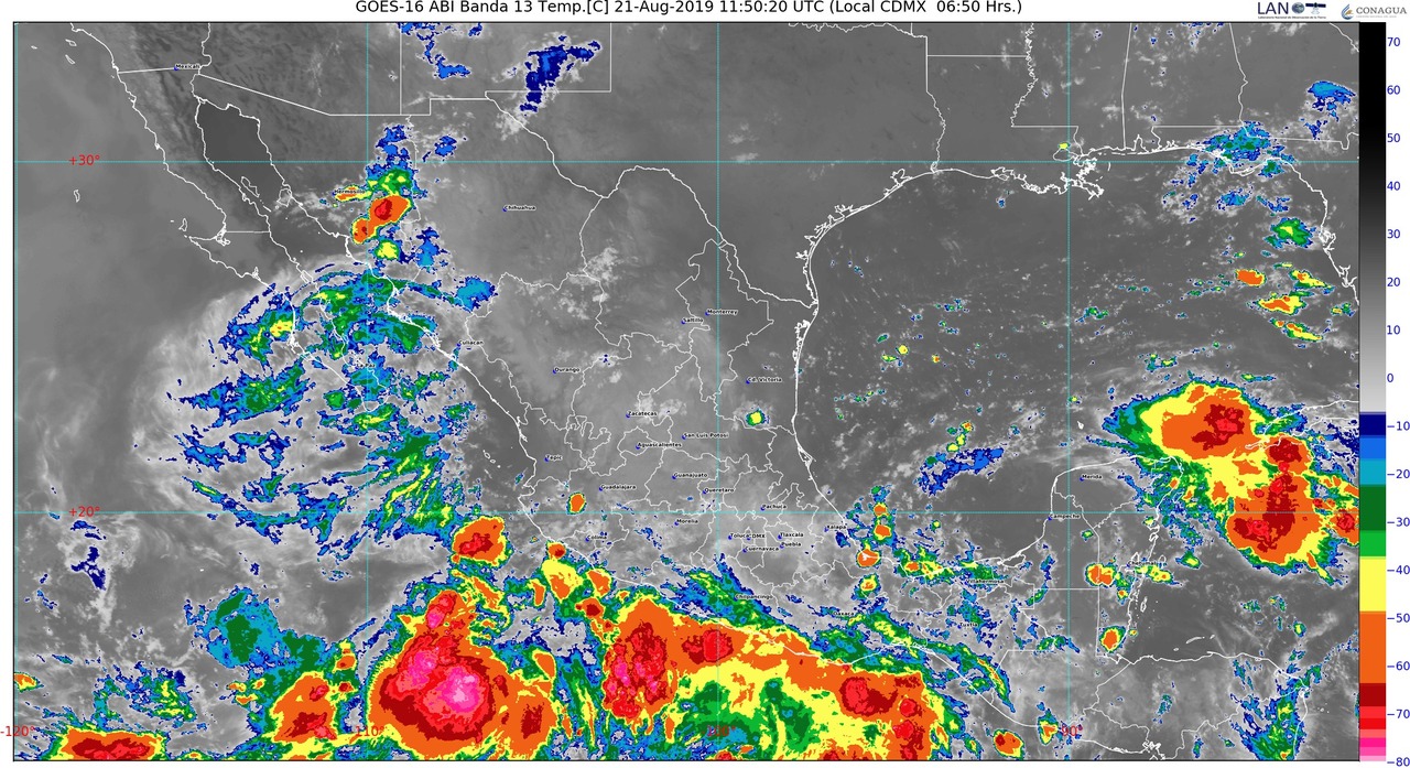 Lluvias intensas se pronostican en Jalisco, Colima, Michoacán y Chiapas