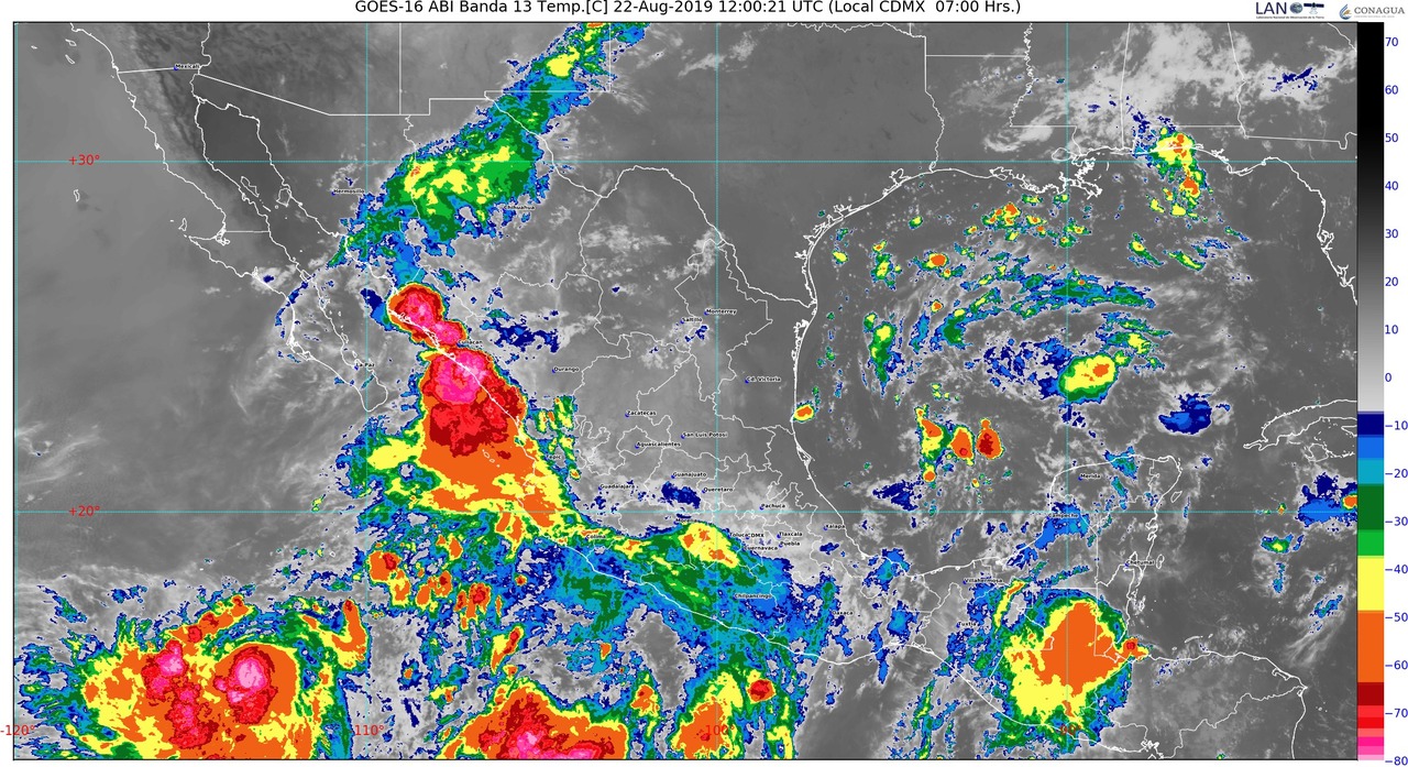 Se prevén lluvias puntuales intensas en Chihuahua, Durango, Sinaloa y Nayarit