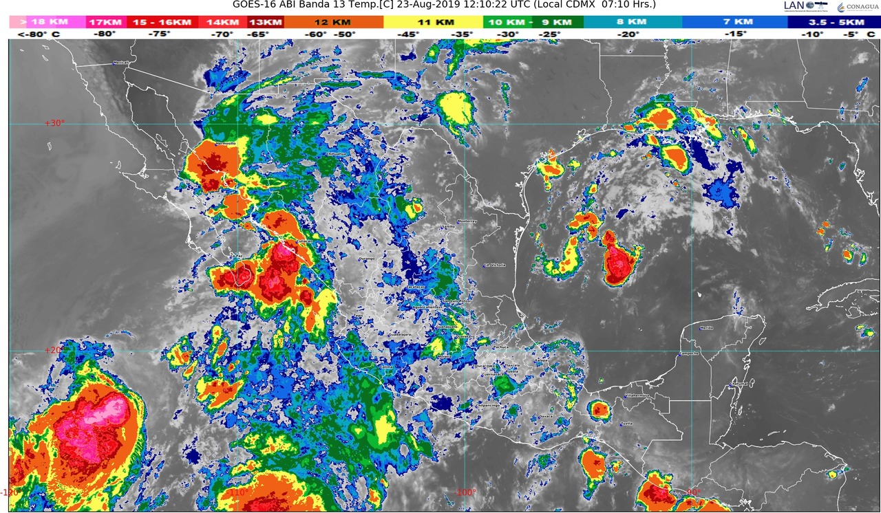 Pronostican lluvias intensas para Baja California Sur, Sonora y Sinaloa