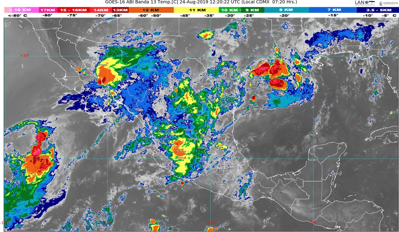 Se prevén lluvias muy fuertes para Baja California Sur, Sonora, Chihuahua, Durango y Sinaloa