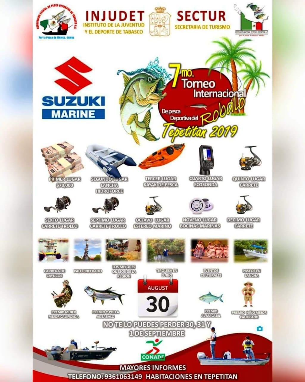 7mo. Torneo internacional de pesca de robalo Tepetitan 2019