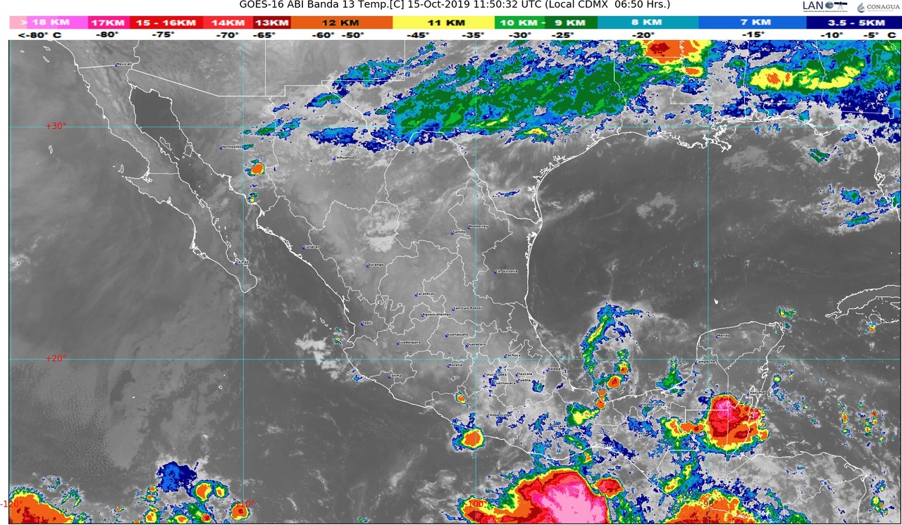Hoy se prevén lluvias intensas en Oaxaca y Chiapas