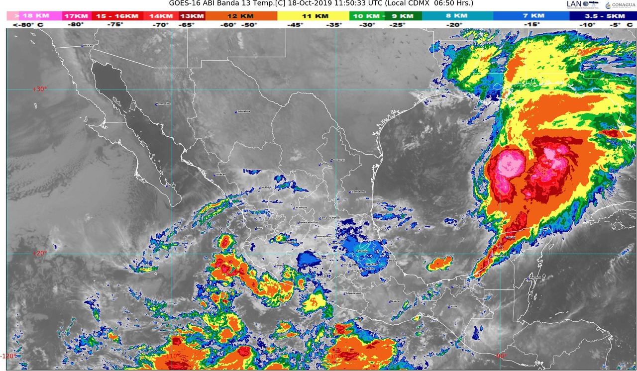 Lluvias intensas se pronostican para Nayarit, Jalisco, Colima, Michoacán y Guerrero