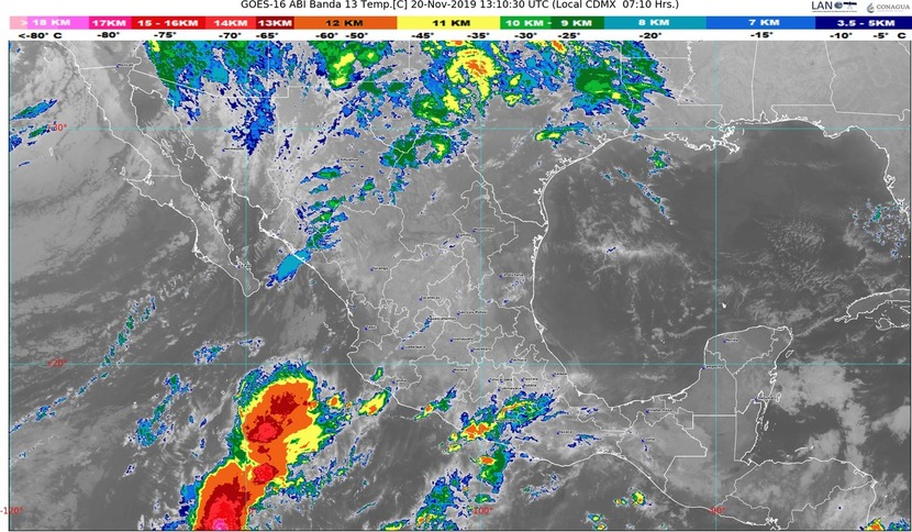 Se prevé ambiente frío, caída de nieve o aguanieve y vientos fuertes en el noroeste y norte de México