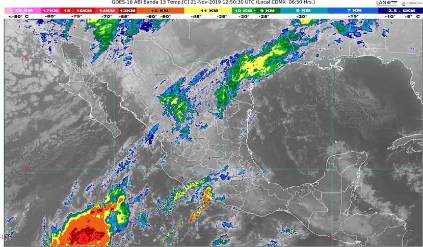 Se prevé ambiente muy frío en el norte de México con temperaturas inferiores a 0° Celsius en Baja California, Sonora, Chihuahua y Durango