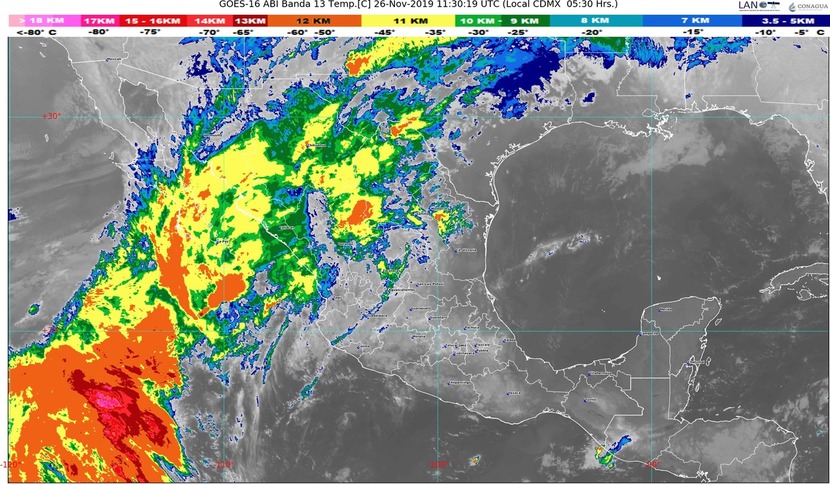 Desde hoy y hasta el próximo jueves, se prevé frío, lluvia engelante, aguanieve y nevadas en las montañas del noroeste y norte de México