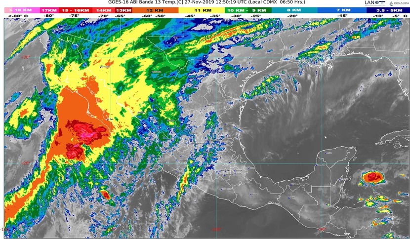 La Segunda Tormenta Invernal ocasionará descenso de temperatura, vientos fuertes y lluvias intensas en el noroeste y el norte de México