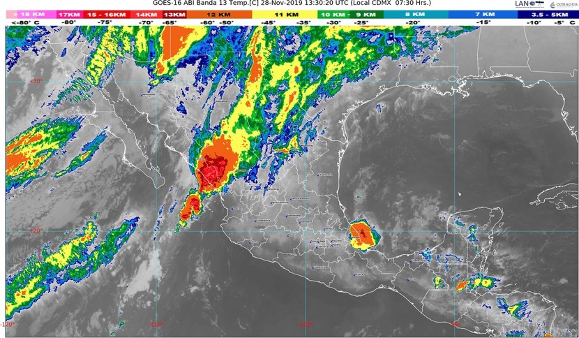 Se prevé ambiente muy frío con temperaturas inferiores a cero grados Celsius y posibles nevadas o aguanieve en el noroeste de México