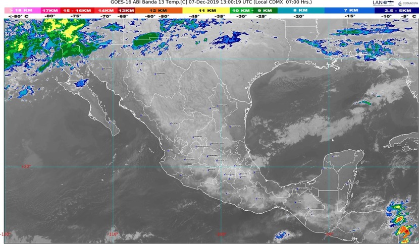 Se pronostica ambiente frío con posibles heladas en la mañana en zonas altas de las mesas del Norte y Central