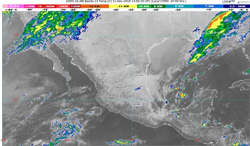 Se pronostican lluvias torrenciales para Tabasco y Chiapas e intensas para Veracruz y Oaxaca