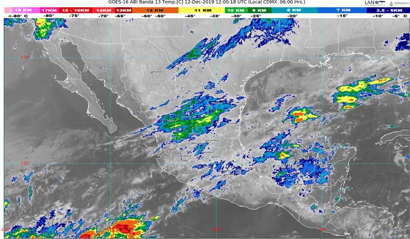 Se mantendrá ambiente muy frío con posibles heladas matutinas en la Mesa del Norte y Central
