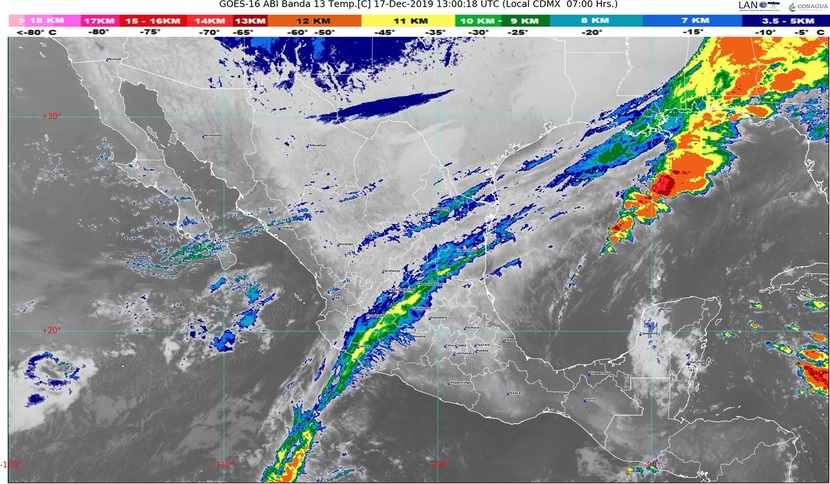 Hoy se prevé marcado descenso de temperatura en gran parte de México