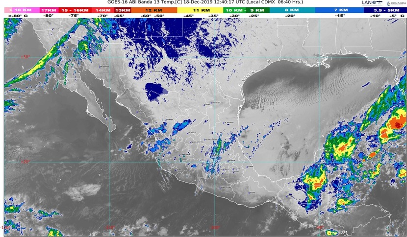 Prevén ambiente de frío a muy frío con heladas matutinas en zonas montañosas del norte, el noreste, el centro y el oriente de México