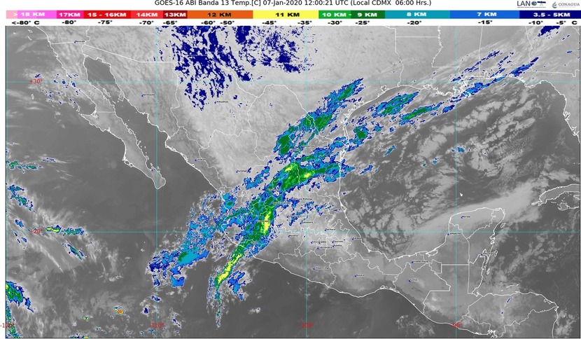 Prevén lluvias fuertes en zonas de Veracruz, Tabasco, Oaxaca y Chiapas