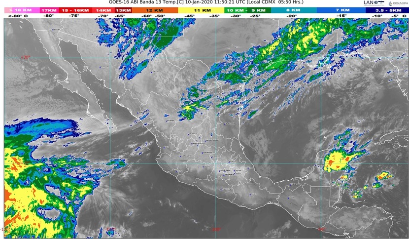 Prevén ambiente gélido y heladas en el norte y el centro de México y posibles nevadas en montañas de Sonora, Chihuahua y Durango
