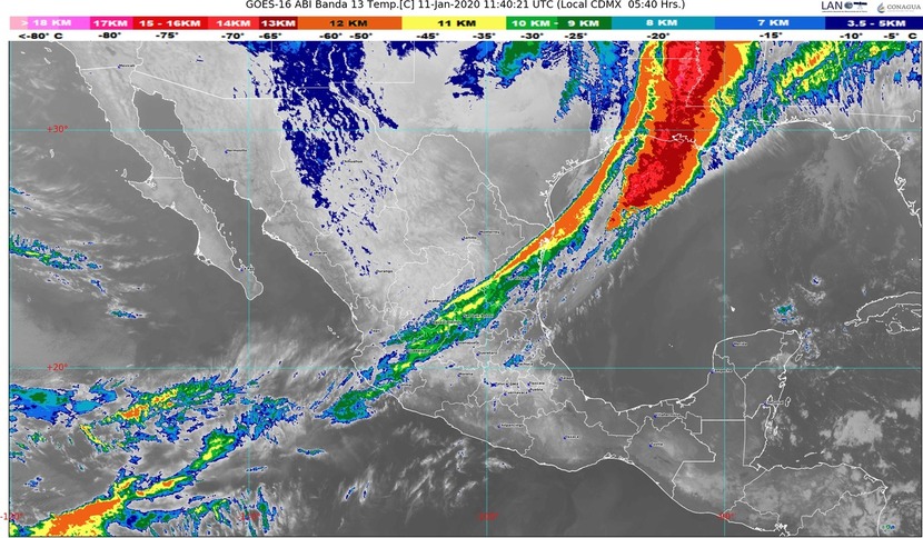 Se pronostica descenso de temperatura en el norte, el centro y el oriente de México