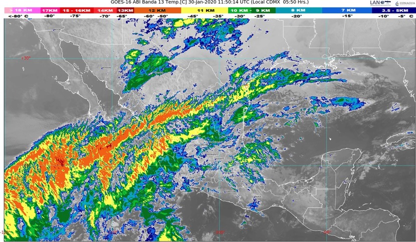 Se estiman fuertes rachas de viento en Chihuahua, Durango, Guanajuato, San Luis Potosí y Zacatecas