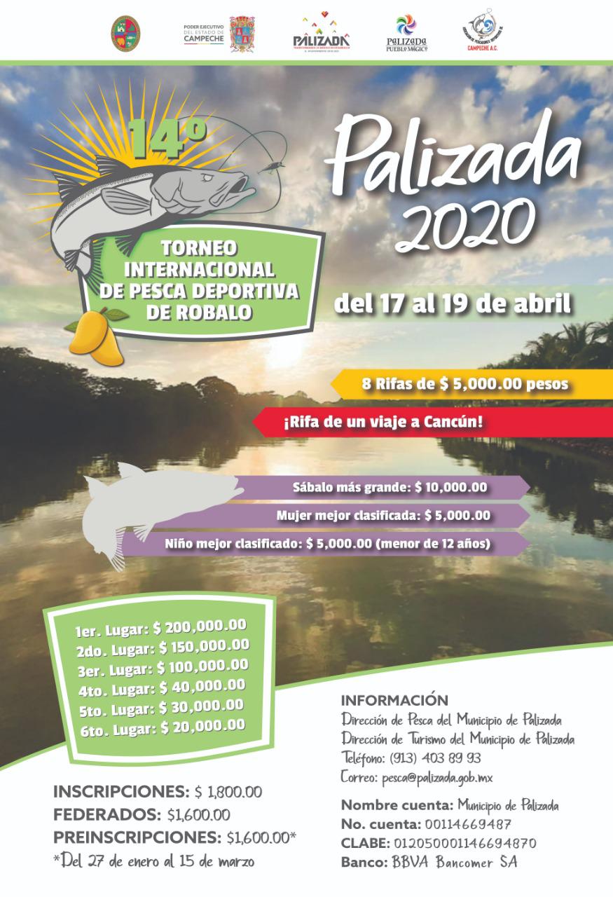 14° Torneo Internacional de Pesca Deportiva de Robalo, Palizada, Campeche 2020