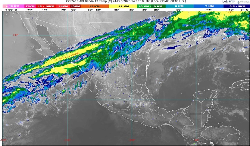 Ingresa Frente Frío No. 41 con rachas de viento en Chihuahua, Coahuila, Nuevo León, San Luis Potosí, Tamaulipas y Zacatecas