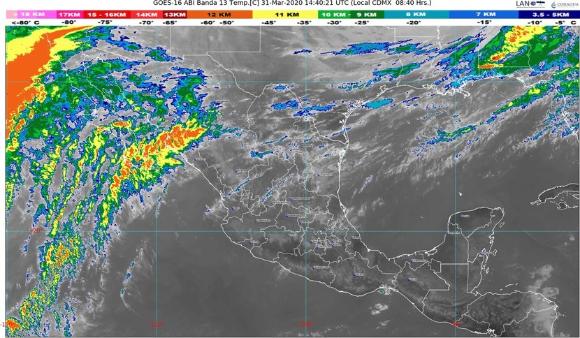 Lluvia fuerte en Nuevo León, San Luis Potosí y Tamaulipas, por Frente Frío No. 47; viento intenso y granizo en diferentes entidades