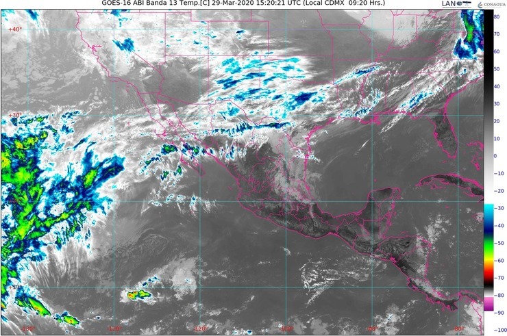 Continúan temperaturas muy altas en 17 entidades de México; chubascos y viento de 60 a 70 km/h en Coahuila