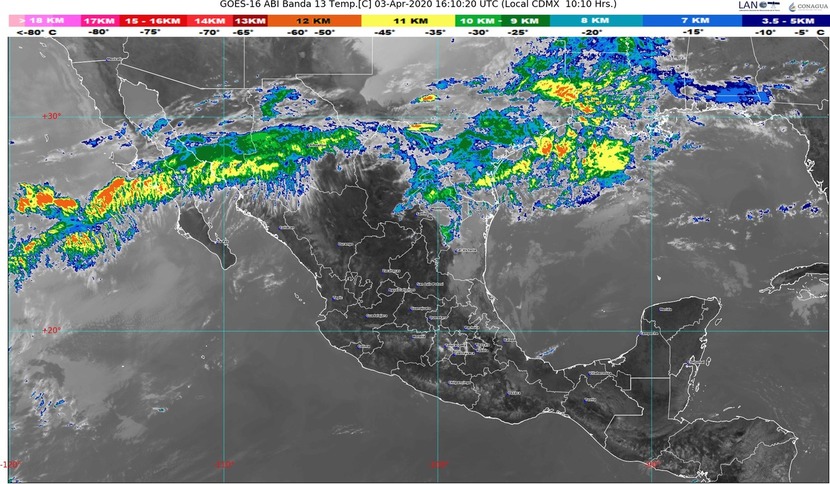 Lluvias, descargas eléctricas y granizo en Coahuila, Nuevo León y Tamaulipas; chubascos en el Valle de México