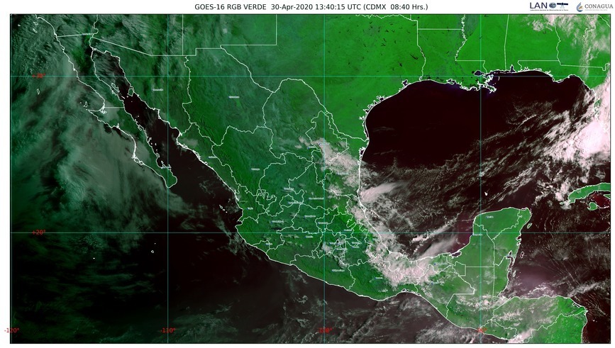 Intensas lluvias en el Valle de México, oriente, centro y sureste de México