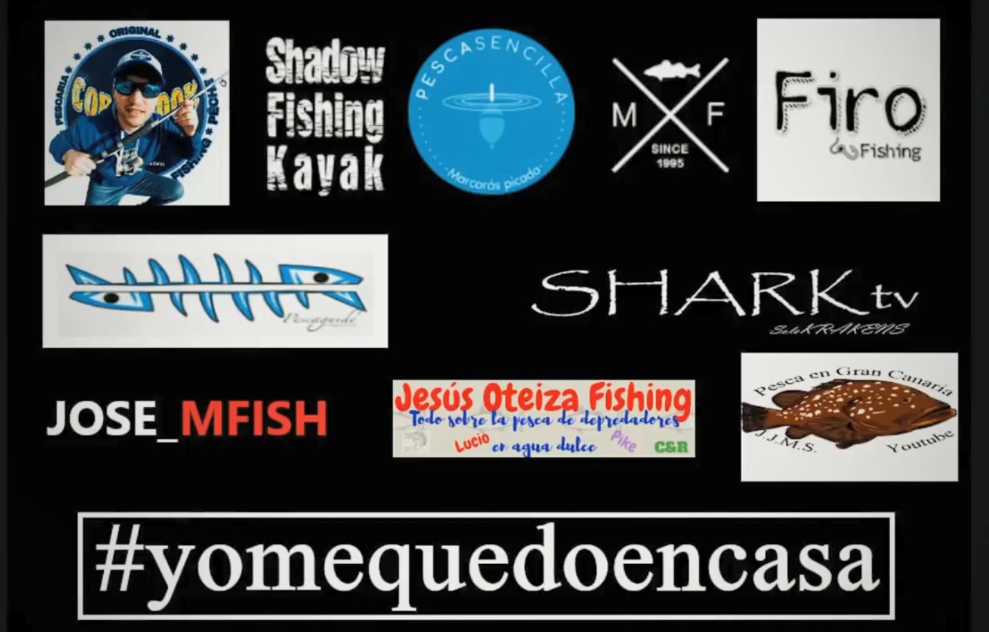 En España, campaña de presentadores de pesca… #yomequedoencasa