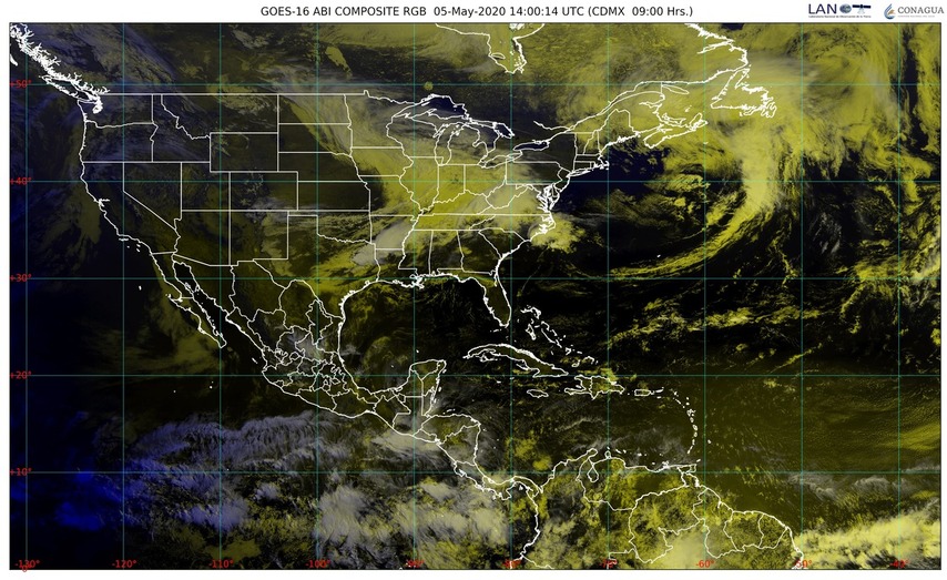 Lluvias muy fuertes con descargas eléctricas y granizadas en Aguascalientes, Jalisco, Oaxaca y Zacatecas; viento en el norte