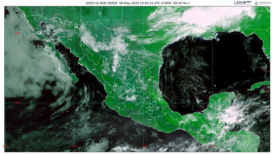 Lluvia en Coahuila, Nuevo León y Tamaulipas; entre 40 y 45 ° en BC, Guerrero, Jalisco, Michoacán, Nayarit y Sinaloa