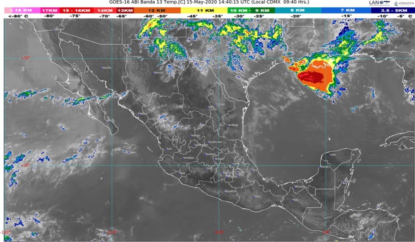 Lluvia, granizo y posibles tornados en Coahuila, Nuevo León y Tamaulipas