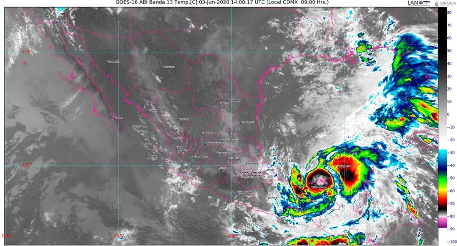 Lluvias en península de Yucatán y sureste, por Cristobal: oleaje de hasta 5 m y posibilidad de trombas en costas del Golfo de México
