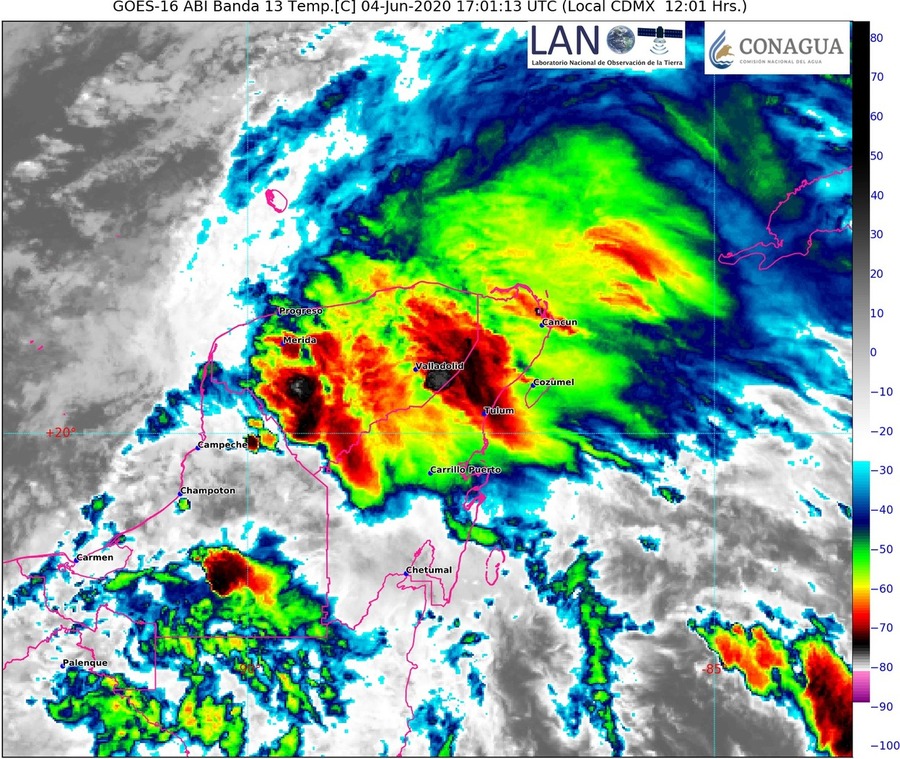 Llueve en el sur de México; torrenciales en Veracruz, Campeche, Chiapas, Quintana Roo, Tabasco y Yucatán