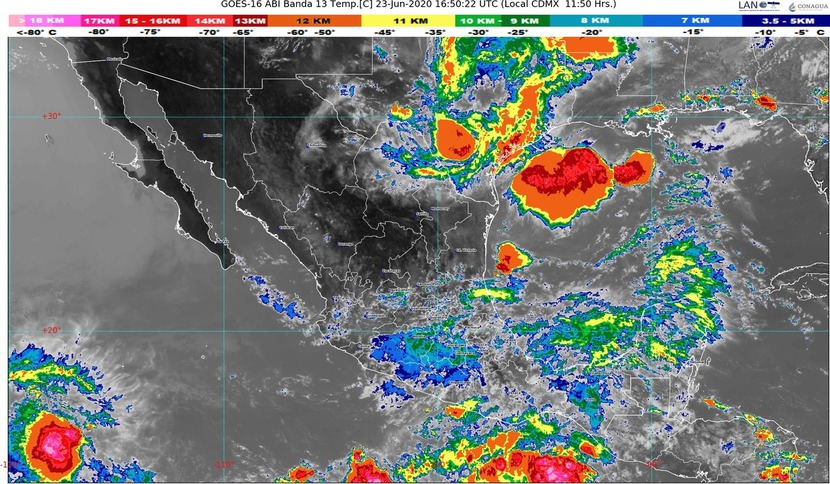 Persisten lluvias intensas en Guerrero, Guanajuato, Michoacán, Oaxaca, Puebla y Veracruz
