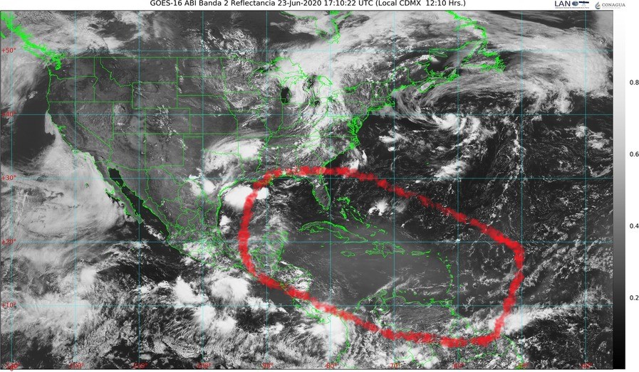 Una nube de polvo del Sahara afecta hoy la Península de Yucatán y en la semana toda la vertiente del Golfo de México