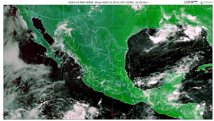 Lluvias muy fuertes en Chiapas, Chihuahua, Sinaloa y Sonora, con descargas eléctricas y granizo