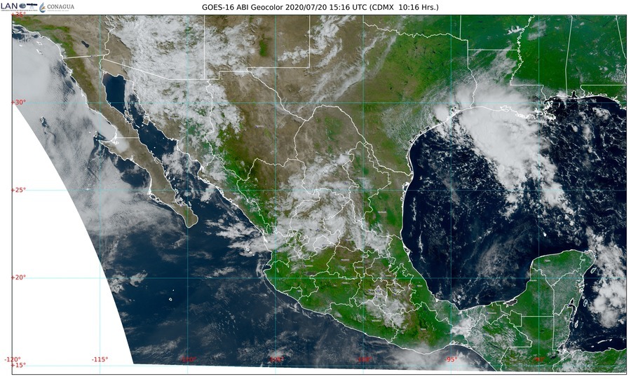 BC y Sonora con temperaturas de 45 a 50 °C; lluvias muy fuertes, descargas eléctricas y granizadas en Chihuahua, Durango, Guerrero y Oaxaca