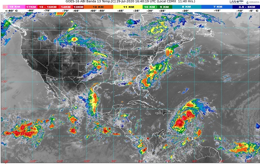 Lluvias intensas en Aguascalientes, Guanajuato, Jalisco, Oaxaca, San Luis Potosí y Zacatecas
