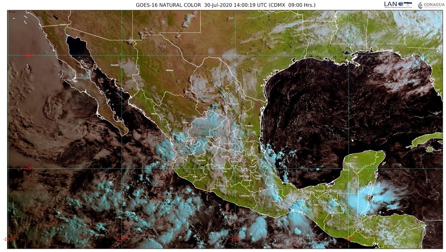 En Durango, Oaxaca, Sinaloa y Veracruz, lluvias intensas con descargas eléctricas y posible granizo