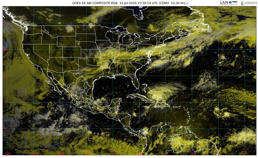 Lluvia y descargas eléctricas y granizadas en Durango, Sinaloa y Zacatecas; también en el Valle de México