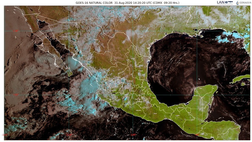 Lluvias en Colima, Durango, Jalisco, Nayarit, Sinaloa y Sonora; surada con viento de 70 km/h en costas de Tamaulipas y Veracruz