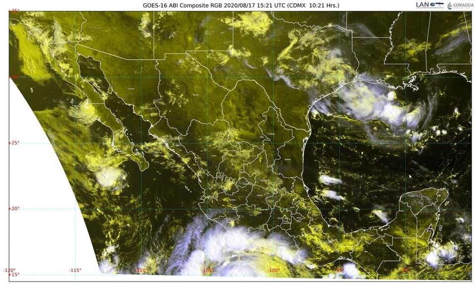 Huracán Genevieve en el Pacífico, ocasionará lluvias en Nayarit, Jalisco, Colima, Michoacán, Guerrero y Oaxaca