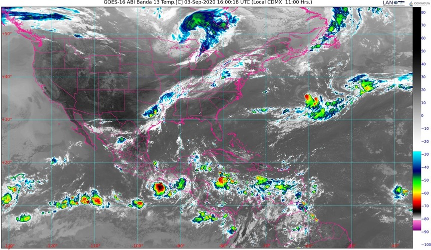 La tormenta tropical Nana provoca lluvias puntuales intensas en Campeche, Chiapas, Oaxaca, Tabasco y Veracruz