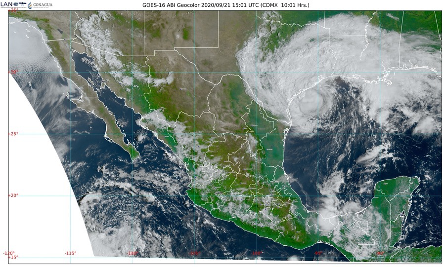 Día de lluvias en Chiapas, Tabasco, Colima, Guerrero, Jalisco, Michoacán, Morelos, Oaxaca y el sur de Veracruz; aparece Beta